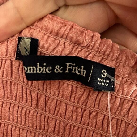 Abercrombie & Fitch Coral Pink Satin Mini Slip Dress Flowy Feminine NEW Size S - Picture 3 of 11